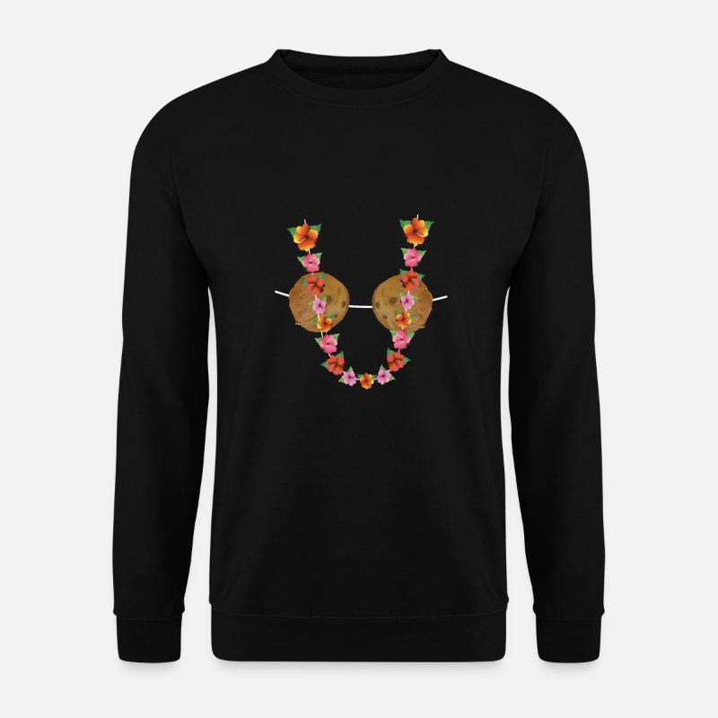 Hawaiianischer Kokosnuss-BH Tropischer Kakao - Unisex Pullover - Schwarz
