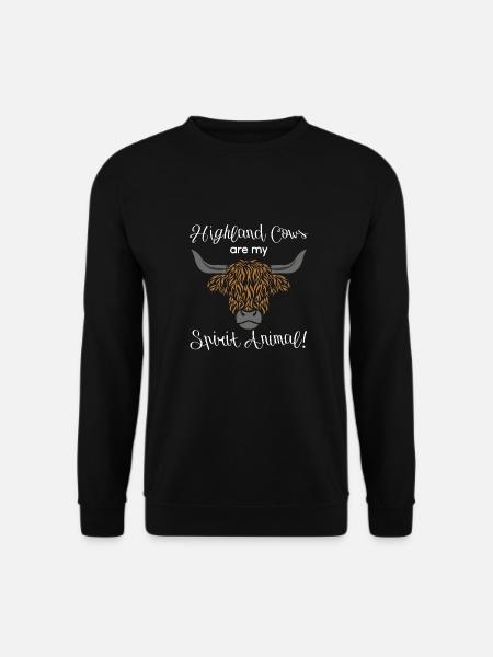 Schottische Hochlandkuh - Unisex Pullover - Schwarz