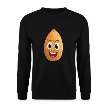 Smiling almond nut - Unisex Sweatshirt - black - Front - Alina (178cm) & Michal (187cm)
