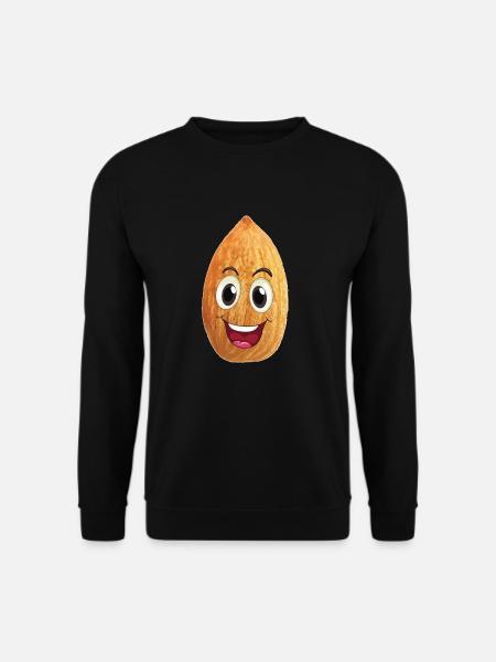 Smiling almond nut - Unisex Sweatshirt - black