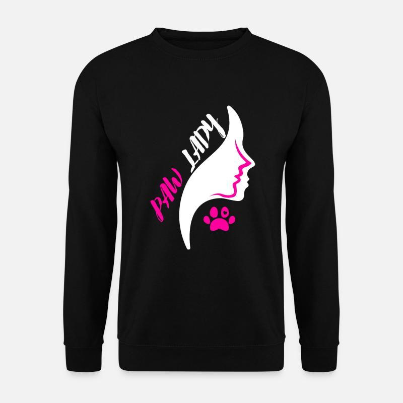 Pfoten-Dame - Unisex Pullover - Schwarz