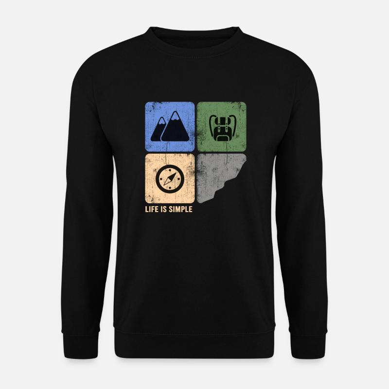 Bergwandern Gratwanderung Alpin Bergfex - Unisex Pullover - Schwarz