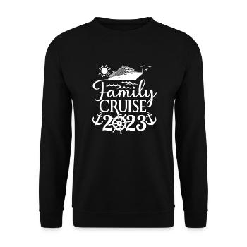 Family Cruise 2023 Cruise Ship Holiday Vacation - Unisex Sweatshirt - black - Front - Alina (178cm) & Michal (187cm)