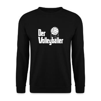 Volleyball Motiv Volleyballer - Unisex Pullover - Schwarz - Vorne - Alina (178cm) & Michal (187cm)