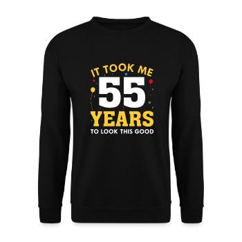 Il m’a fallu 55 ans pour être aussi belle - Sweat-shirt Unisexe - noir - Devant - Alina (178cm) & Michal (187cm)