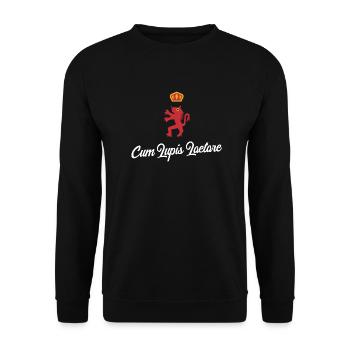 Cum Lupis Laetare - Carnaval de La Louvière - Sweat-shirt Unisexe - noir - Devant - Alina (178cm) & Michal (187cm)
