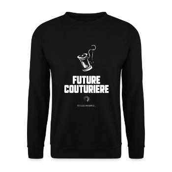 Future couturière - Sweat-shirt Unisexe - noir - Devant - Alina (178cm) & Michal (187cm)
