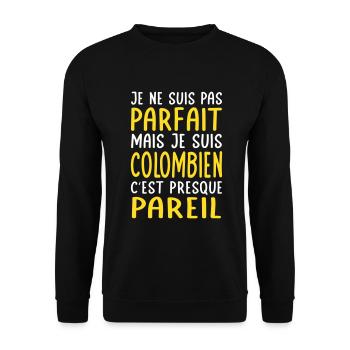 Je ne suis pas parfait mais je suis Colombien - Sweat-shirt Unisexe - noir - Devant - Alina (178cm) & Michal (187cm)