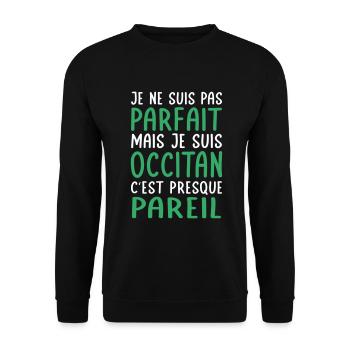 Je ne suis pas parfait mais je suis Occitan - Sweat-shirt Unisexe - noir - Devant - Alina (178cm) & Michal (187cm)