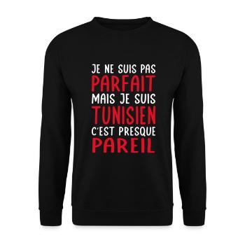Je ne suis pas parfait mais je suis Tunisien - Sweat-shirt Unisexe - noir - Devant - Alina (178cm) & Michal (187cm)