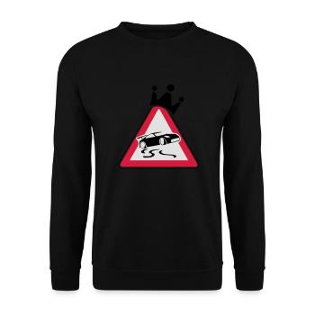 Drift King - Unisex Sweatshirt - black - Front - Alina (178cm) & Michal (187cm)