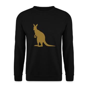 Känguru - Unisex Pullover - Schwarz - Vorne - Alina (178cm) & Michal (187cm)