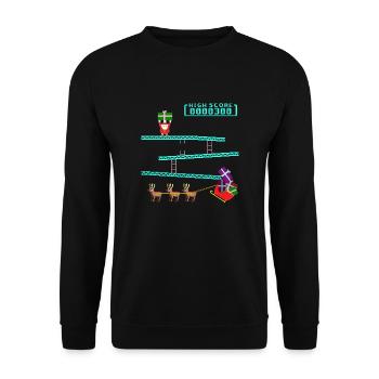 Santa Kong - Unisex Pullover - Schwarz - Vorne - Alina (178cm) & Michal (187cm)