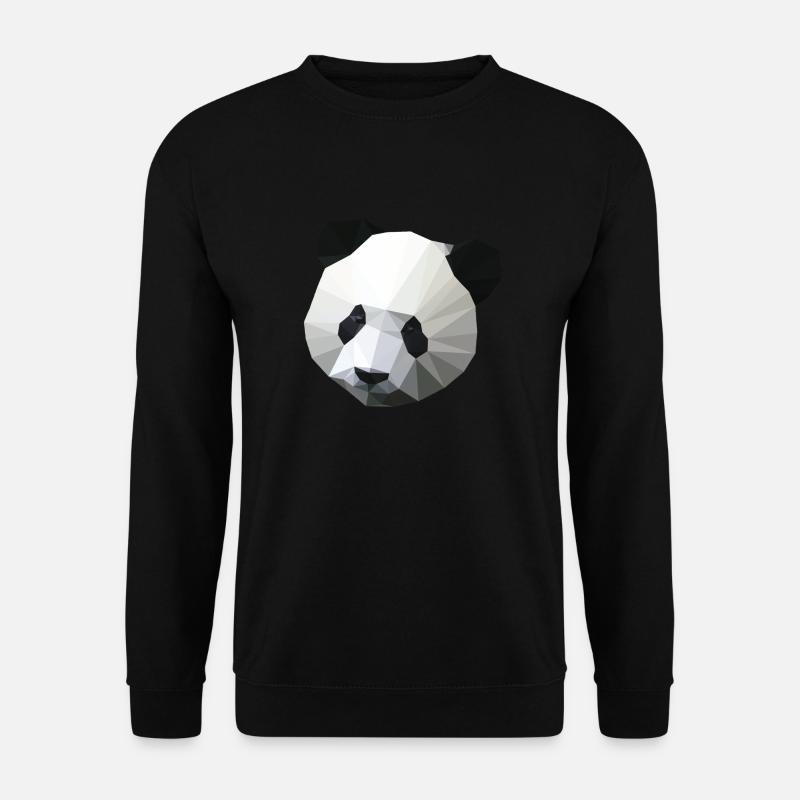 Polygon Panda - Unisex Pullover - Schwarz