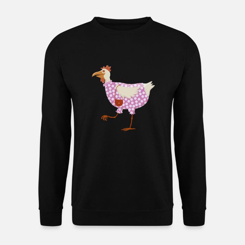 Huhn im Kleid - Unisex Pullover - Schwarz