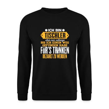 TISCHLER - Unisex Pullover - Schwarz - Vorne - Alina (178cm) & Michal (187cm)