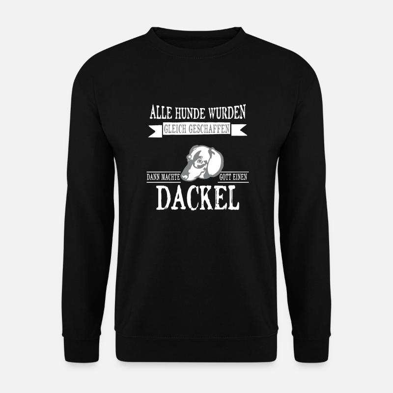 Alle Hunde Dackel - Unisex Pullover - Schwarz