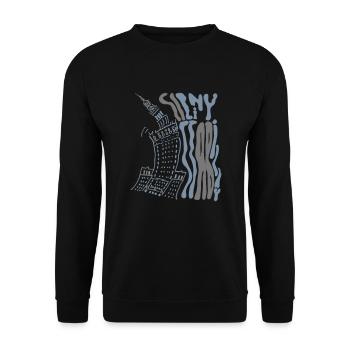 strongandstable warszawa - Unisex Pullover - Schwarz - Vorne - Alina (178cm) & Michal (187cm)