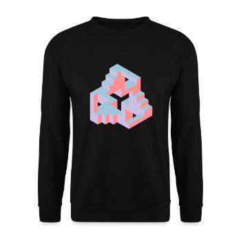 Impossible Figures 77B - Unisex Sweatshirt - black - Front - Alina (178cm) & Michal (187cm)