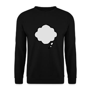 Sprechblase Cartoon - Unisex Pullover - Schwarz - Vorne - Alina (178cm) & Michal (187cm)