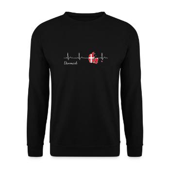 Battement de coeur battement de coeur danemark danemark - Sweat-shirt Unisexe - noir - Devant - Alina (178cm) & Michal (187cm)