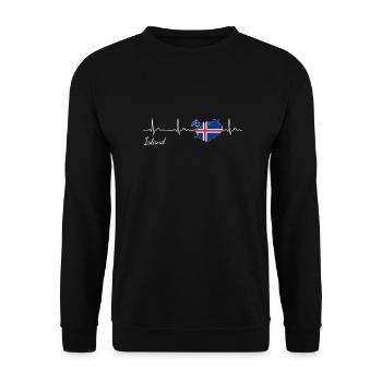 Battement de coeur battement de coeur - Sweat-shirt Unisexe - noir - Devant - Alina (178cm) & Michal (187cm)