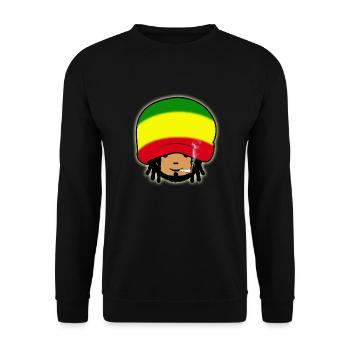 2 Rastaman - Unisex Pullover - Schwarz - Vorne - Alina (178cm) & Michal (187cm)