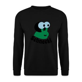 Schnecki - Unisex Pullover - Schwarz - Vorne - Alina (178cm) & Michal (187cm)