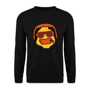 Party Duck - Sweat-shirt Unisexe - noir - Devant - Alina (178cm) & Michal (187cm)