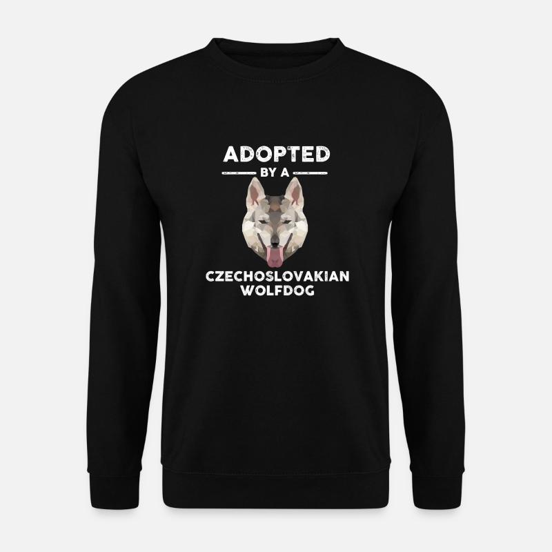 Czechoslovakian Wolfdog Tshirt Adopted Men Women - Unisex Pullover - Schwarz