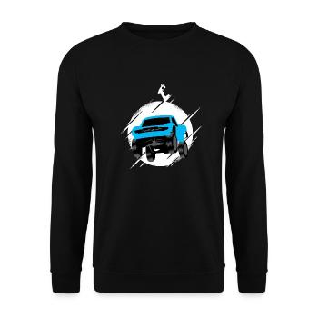 RC Car Modellauto Offroad 4x4 - Unisex Pullover - Schwarz - Vorne - Alina (178cm) & Michal (187cm)