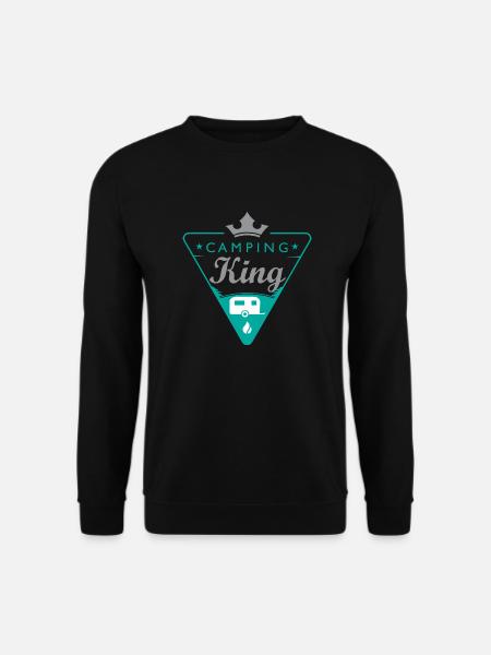 Camping-Shirt King - Unisex Pullover - Schwarz
