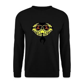 sonnenbrille schlange zunge viper 1202 - Sweat-shirt Unisexe - noir - Devant - Alina (178cm) & Michal (187cm)