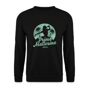 Mallorca Spruch Prima Mallerina - Unisex Pullover - Schwarz - Vorne - Alina (178cm) & Michal (187cm)