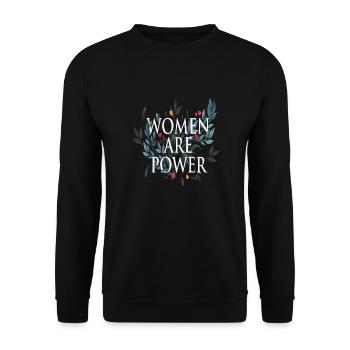 Le pouvoir des femmes !! - Sweat-shirt Unisexe - noir - Devant - Alina (178cm) & Michal (187cm)