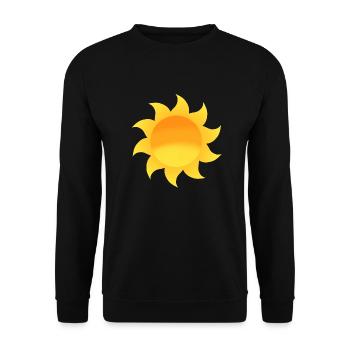 Sonnenzeichnung - Unisex Pullover - Schwarz - Vorne - Alina (178cm) & Michal (187cm)