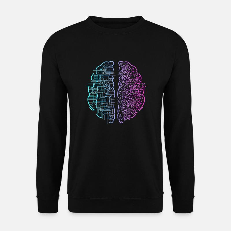 Left Brain Right Brain - Unisex Sweatshirt - black