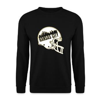 Kansas City Football Touchdown KC retro - Unisex Sweatshirt - black - Front - Alina (178cm) & Michal (187cm)