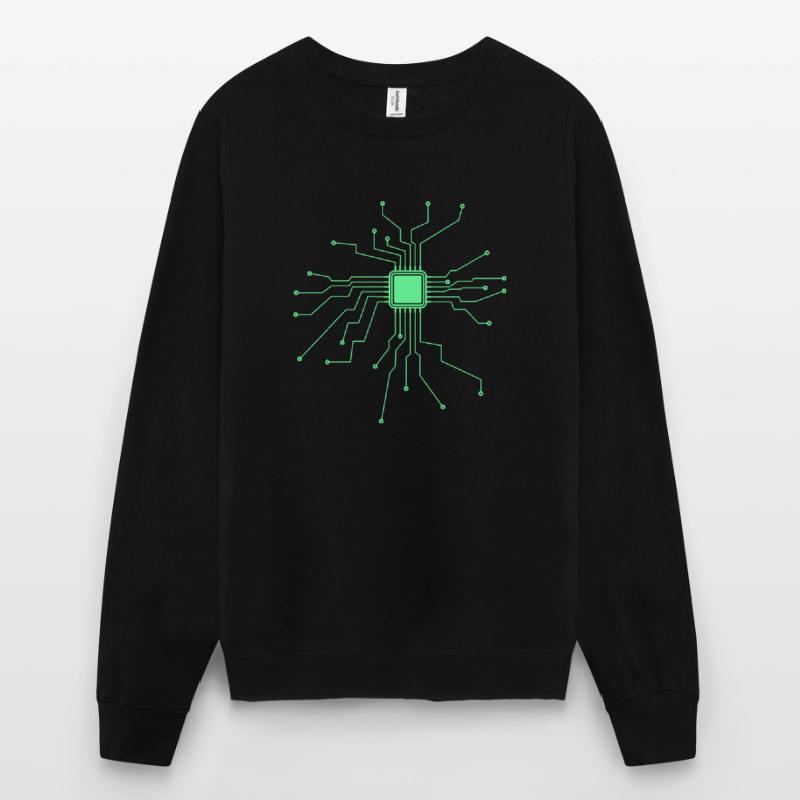 Processor, CPU, Technology, Electronics, Heart Unisex Sweatshirt