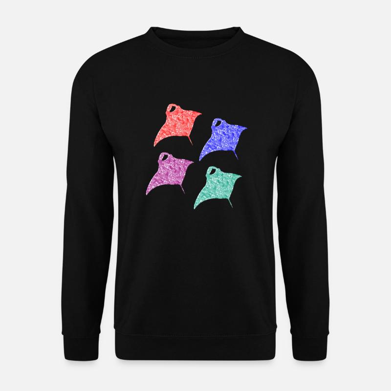 Rochen Manta - Unisex Pullover - Schwarz