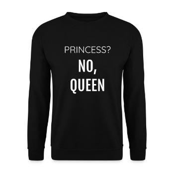 Princesse No Queen - Sweat-shirt Unisexe - noir - Devant - Alina (178cm) & Michal (187cm)