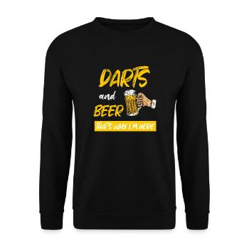 darts and beer - Sweat-shirt Unisexe - noir - Devant - Alina (178cm) & Michal (187cm)