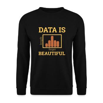 "Data Is Beautiful" | Data Scientist - Unisex Sweatshirt - black - Front - Alina (178cm) & Michal (187cm)
