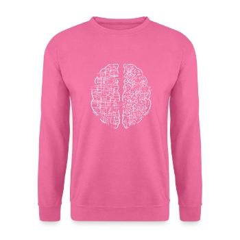 Cerveau gauche cerveau droit - Sweat-shirt Unisexe - rose - Devant