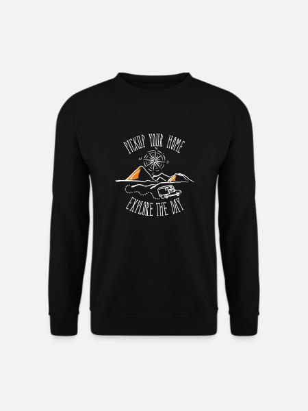 Pickup your home (weiss) - Unisex Pullover - Schwarz