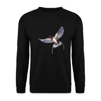 swallow - Unisex Sweatshirt - black - Front - Alina (178cm) & Michal (187cm)