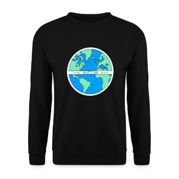 Autism, earth/travel - Unisex Pullover - Schwarz - Vorne - Alina (178cm) & Michal (187cm)