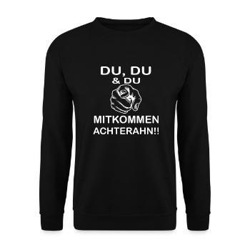 Rollercoaster Achterbahn - Unisex Pullover - Schwarz - Vorne - Alina (178cm) & Michal (187cm)
