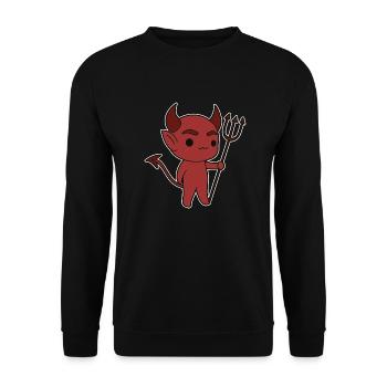 Devil Demon - Unisex Sweatshirt - black - Front - Alina (178cm) & Michal (187cm)
