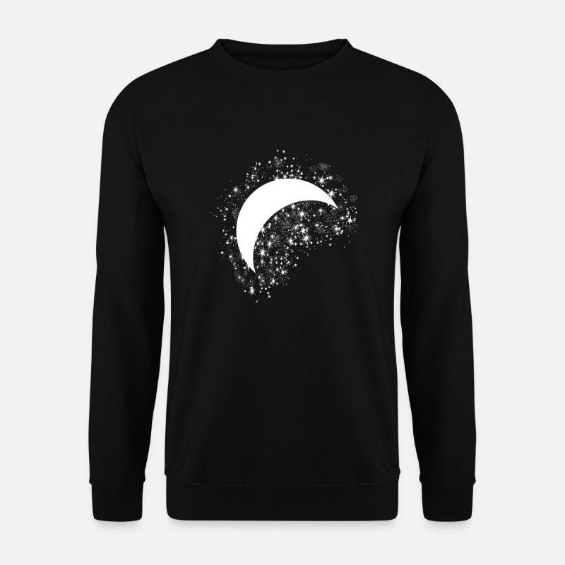Mond Mit Sternen - Unisex Pullover - Schwarz